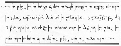Sindarian writing